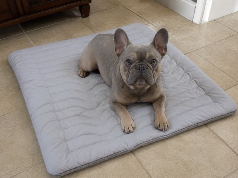 Customer photo of a pet on a Pentalor cooling mat